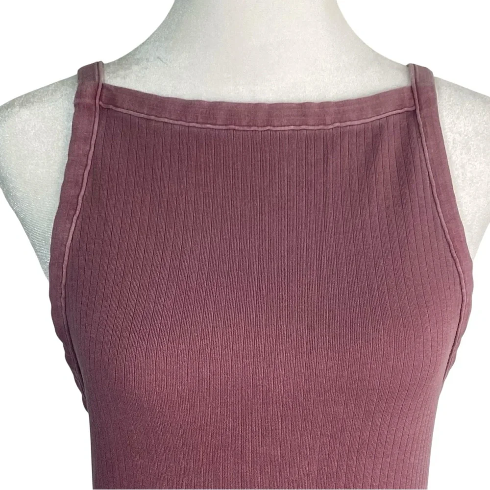 Free People Intimately High Neck Low Back Ribbed Tank Top - Picture 2 of 8